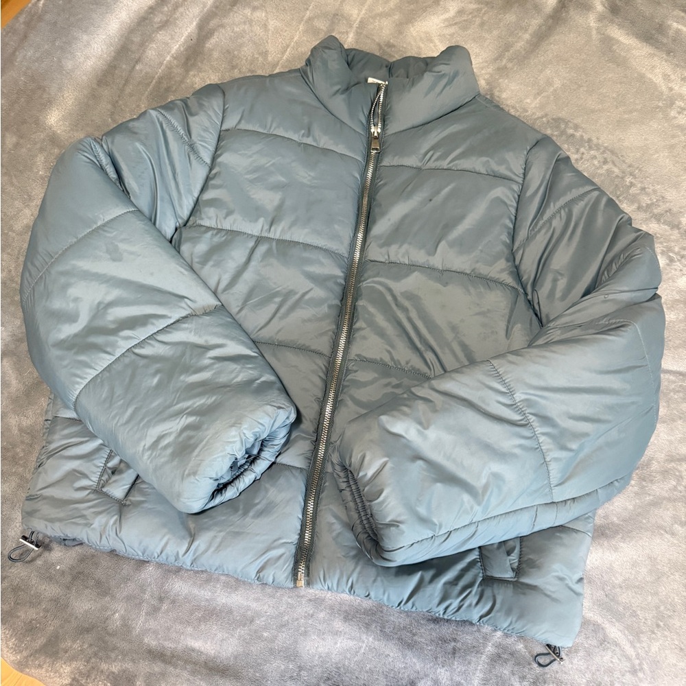 Forever 21 Blue Puffer Jacket